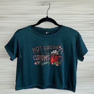 Hot CoCoa Christmas Movies Dri Fit Crop Top | SIZE S